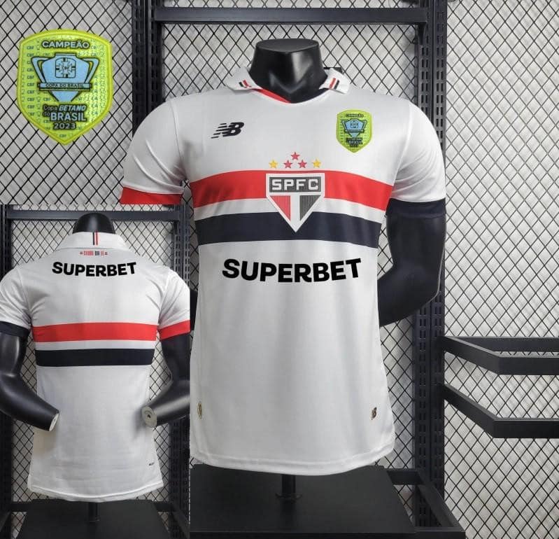 Player Version 2024/25 Sao Paulo Home Jersey + All Sponsors and Chest Patch - Image 2
