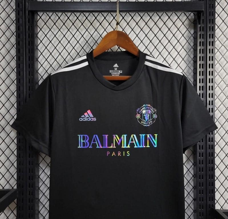 24/25 Manchester United x Balmain  Black Training Jersey - Image 3