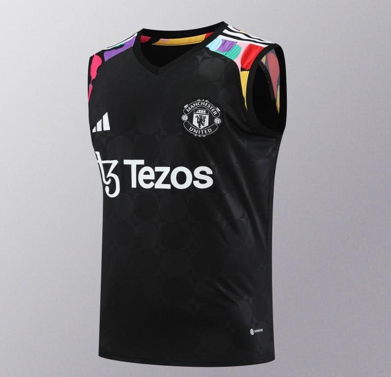 24/25 Manchester United Black Vest Jeresy+Shorts - Image 15