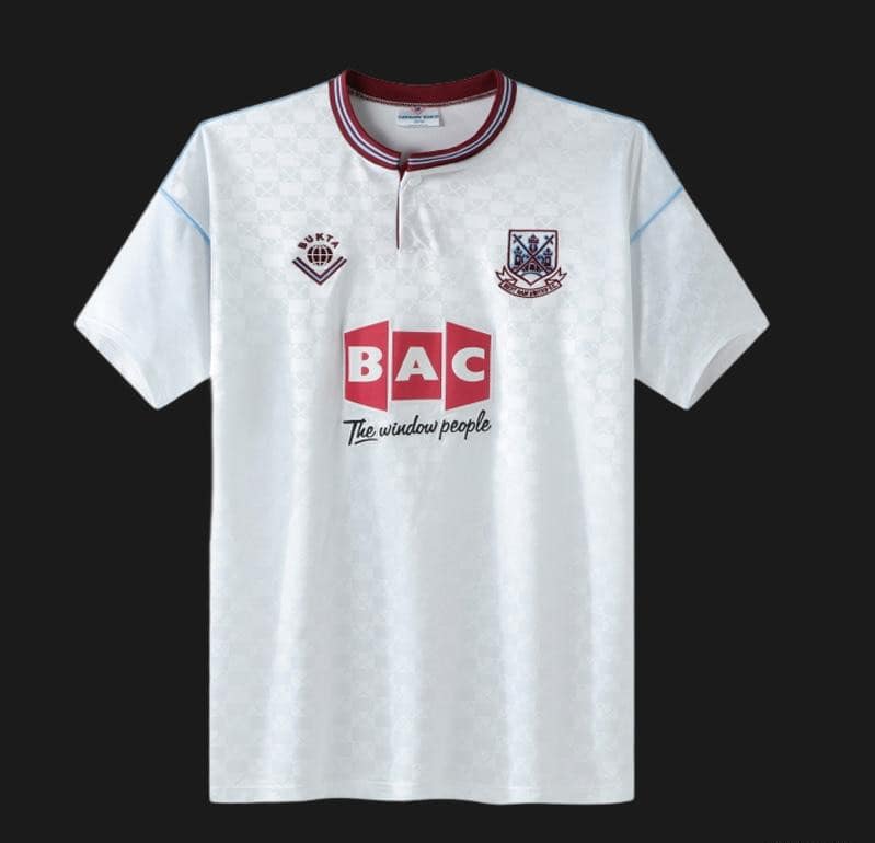 Retro 89/90 West Ham United Away White Jersey - Image 10