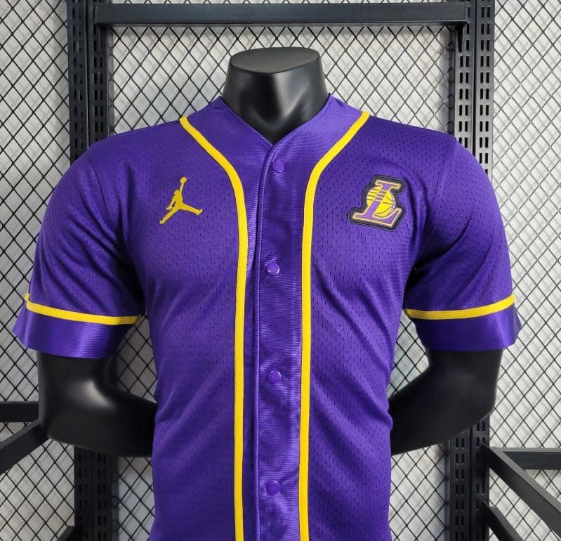 2023 NBA Lakers STATEMENT BASEBALL Purple Jersey - Image 7