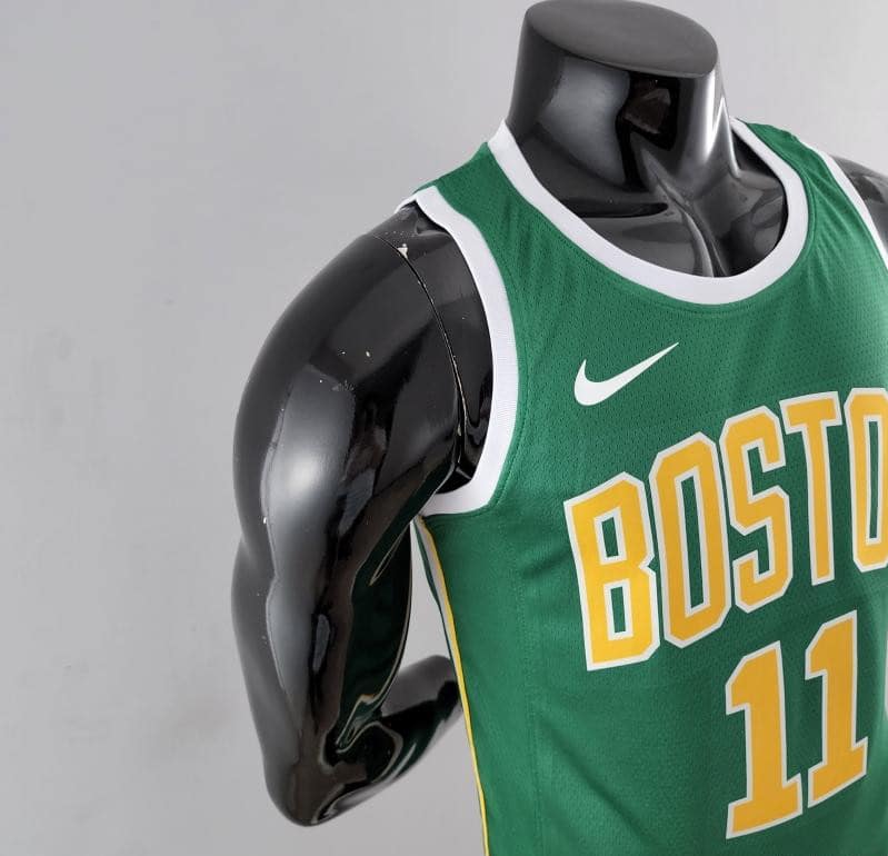 Boston Celtics IRVING#11 Green Gold NBA Jersey - Image 5