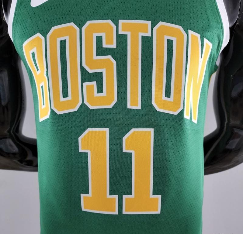 Boston Celtics IRVING#11 Green Gold NBA Jersey - Image 8