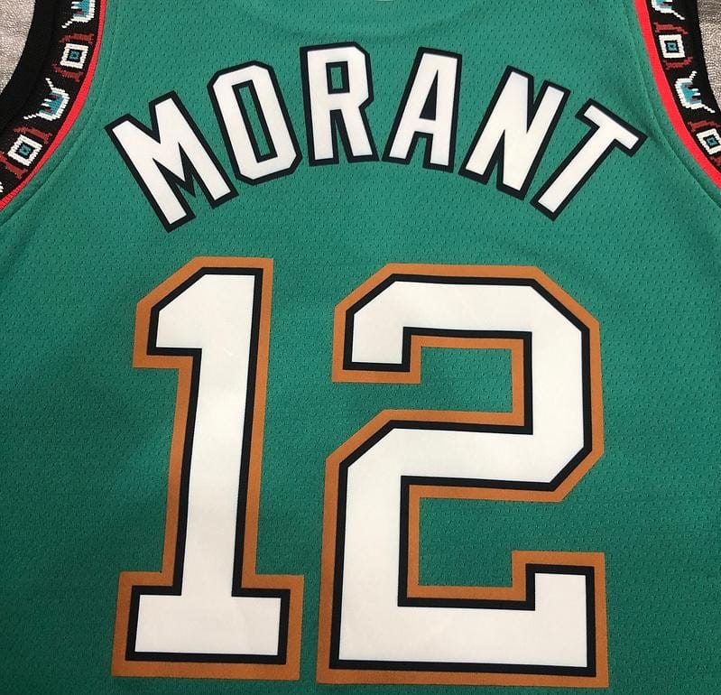 NBA Heat Pressed Men's Green Memphis Grizzlies #12 Ja Morant Basketball Jersey - Image 2
