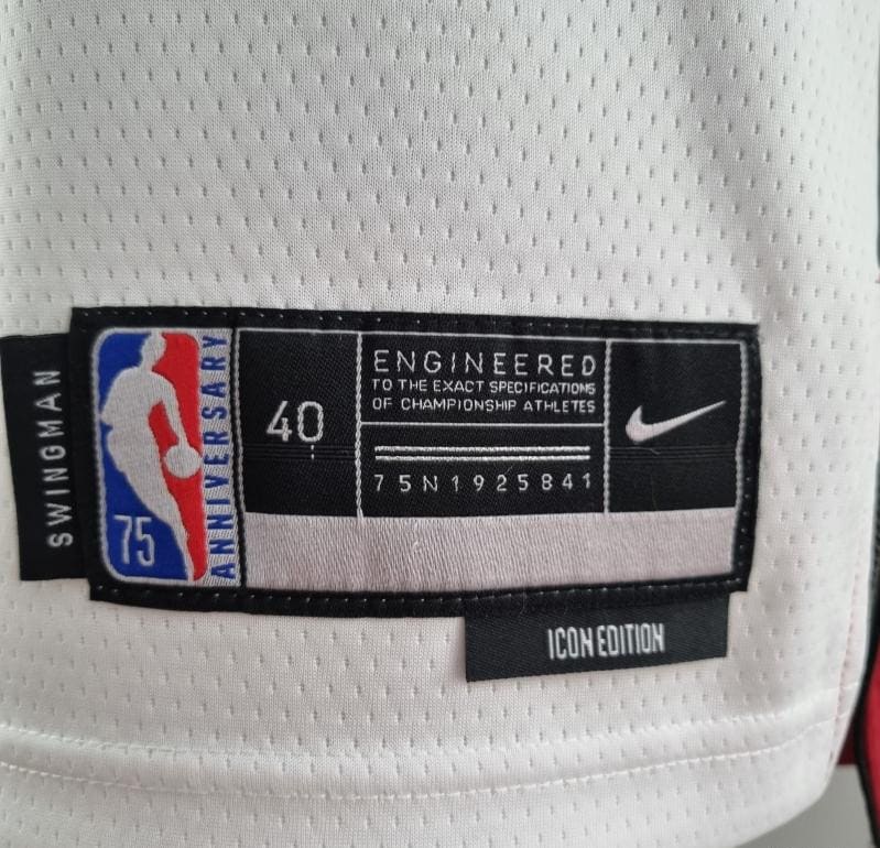 75th Anniversary Miami Heat BUTLER#22 White NBA Jersey - Image 5