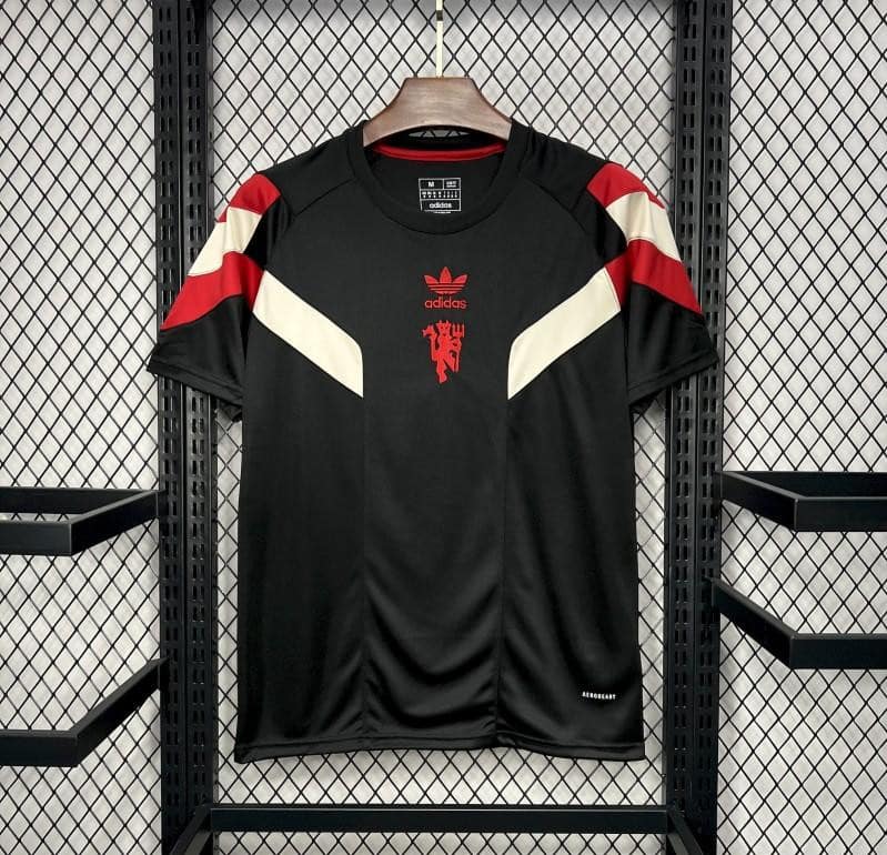 24/25 Manchester United Adidas Originals Black Training Jersey - Image 7