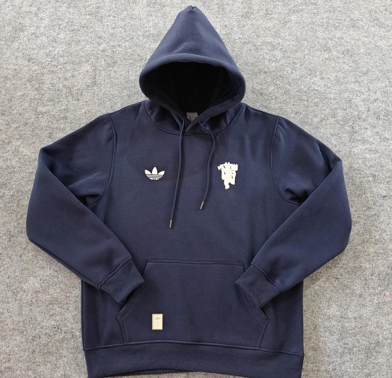 24/25 Manchester United Navy/Red/Black/Beige/Grey Hoodie WIth Black Badge - Image 4