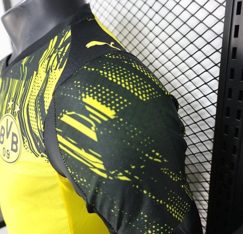 Player Version 25/26 Borussia Dortmund Home Yellow with Black Brush Stroke Jersey - Image 10