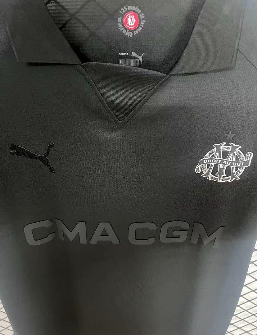 24/25 Olympique Marseille Black 125th Goalkeeper Jersey - Image 3