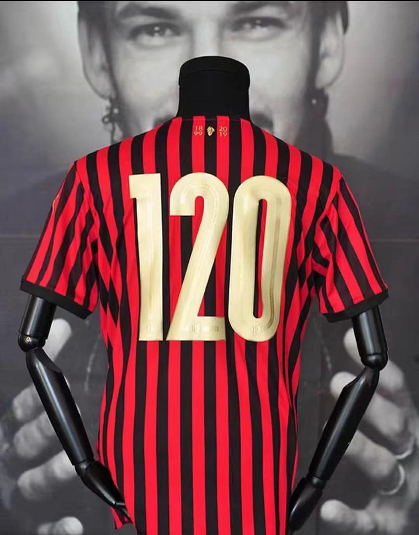 Retro 19/20 AC Milan Anniversary 120TH Home Jersey - Image 4