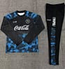 24/25 Kids Napoli Black/Blue Half Zipper Jacket+Long Pants - Image 2
