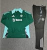 24/25 Kids Manchester United Green Half Zipper Jacket+Long Pants - Image 2